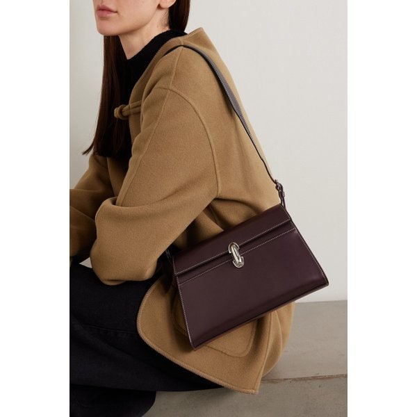 사베트 시메트리 가죽 숄더백 다크 퍼플 46376663162972387