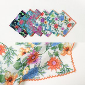 손수건 마리엔느 유칼립투스 핀코트 손수건 스카프 54 x 54 (cm) 편안한 손수건