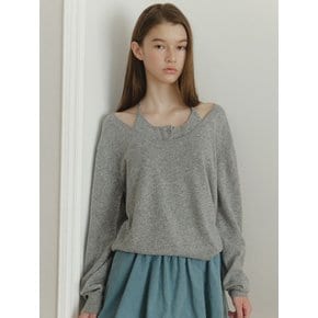 뷔스티에 레이어드 니트 339 (melange gray)