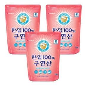 한입 100% 구연산 1kg 3개 .