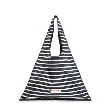 리민 TRIQUE MARINE SHOPPER BAG - BLACK+WHITE STRIPE