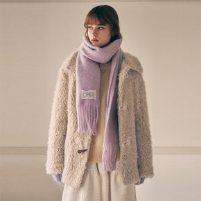 FUR DUFFLE HALF COAT BEIGE