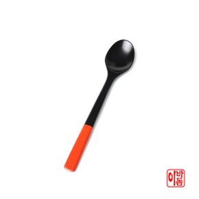 국내산 나무 천연 옻칠 티스푼, 이유식스푼  정제칠  칼라 주황 1p
