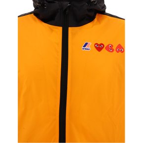 [해외배송] 꼼데가르송 라이트웨이트 후드 윈드브레이커 AZ J505 051ORANGE BLACK Orange