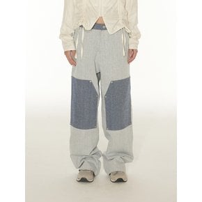 SLAY APPLIQUE DENIM PANTS - WHITE