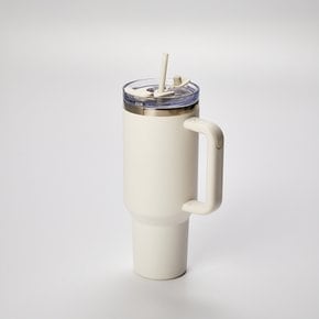TO GO 대용량 투웨이 리드 텀블러 1200ml 빨대 포함 크림