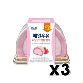 매일우유 저당생크림롤 딸기 베이커리빵 80g x 3개