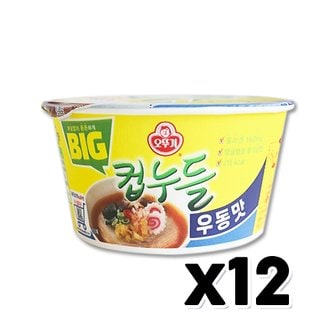  오뚜기 빅컵누들 큰컵누들 우동맛 컵라면 61.5g x 12개