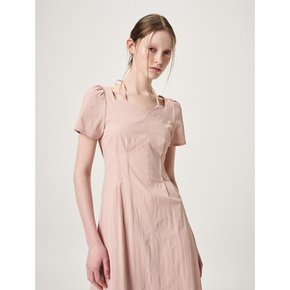 Heart Neck Strap Dress, Pink