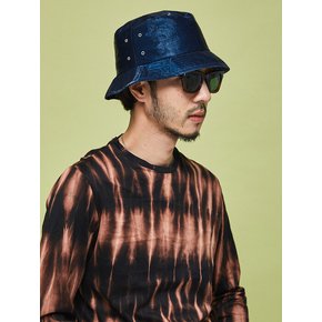 (Double Eyelet) Bucket Hat- Navy