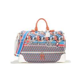 U GN GEOMETRIC PATTERN BOSTON BAG 블루 EVR LS3ZU11U BL