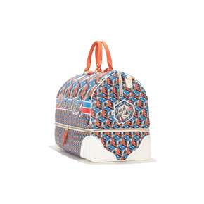 U GN GEOMETRIC PATTERN BOSTON BAG 블루 EVR LS3ZU11U BL