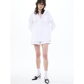 OVERSIZED BELTED COTTON SHIRT_WHITE