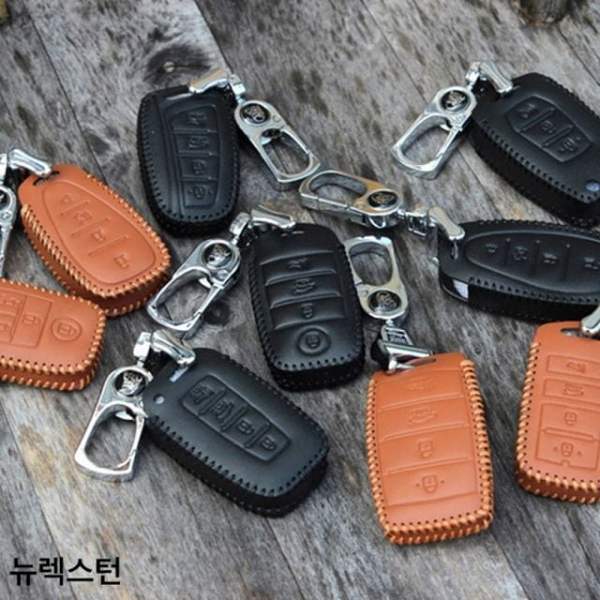 확대된 대표 가죽 스마트 키케이스 자동차 홀더 커버 키커버 케이스 스마트키 기아