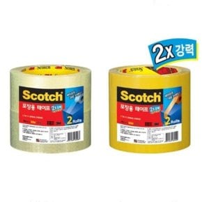 3M 스카치포장용 테이프 3615 2 투명 48mmx50Mx2롤  (WC22DC5)