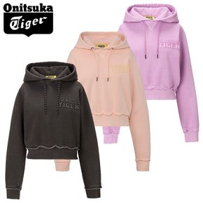 오니츠카타이거 DENIVITA 여성 로고 패치 스웨트 후드 티셔츠 3컬러 2182B433