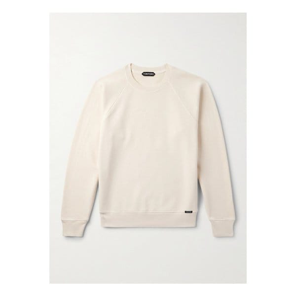 로고 아플리케 가먼트 다이드 코튼 저지 스웨트셔츠 46376663162880681