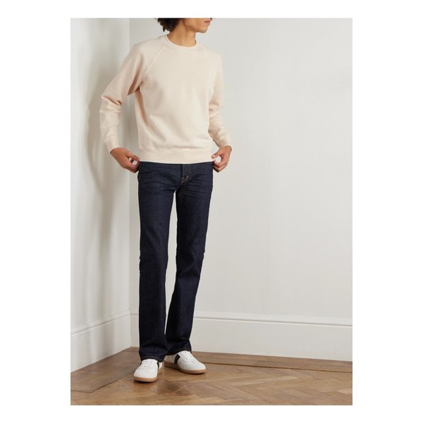 로고 아플리케 가먼트 다이드 코튼 저지 스웨트셔츠 46376663162880681