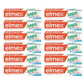 elmex 주니어 치약 6~12세 75ml 12개