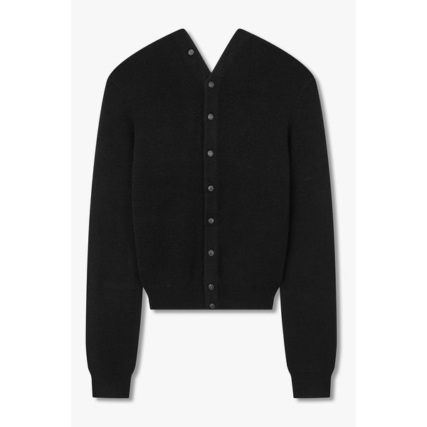 로고 라벨 하이넥 울 가디건 3616130107000