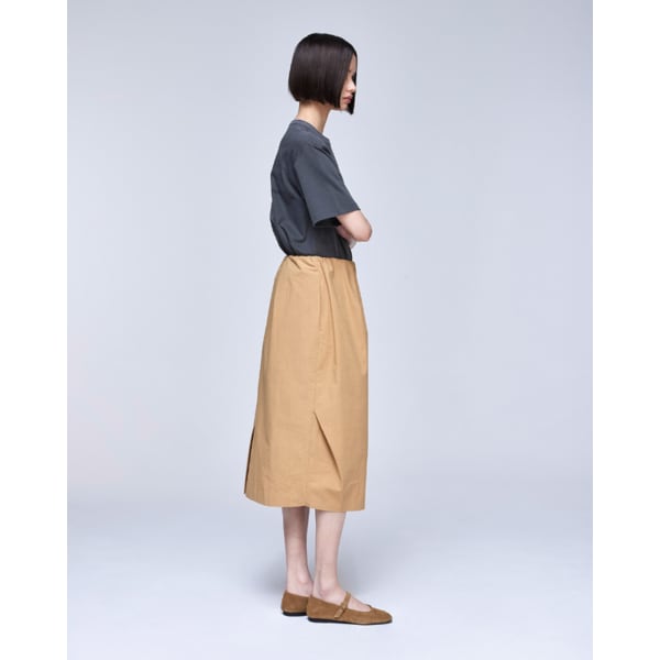 [파주점] [송지오우먼]송지오 슬랜트 플리츠 스커트 카멜 WH3SK326CM