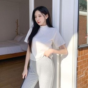 [옷자락] 여자 봄여름 편안한 반폴라 루즈핏 반팔티