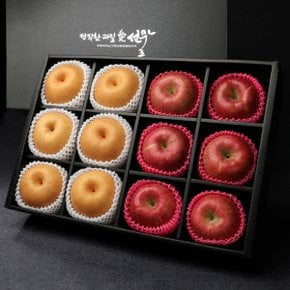 [9/2(월) 순차출고][과일愛]사과/배 선물세트 특1호 (사과6과/배6과 - 6kg)