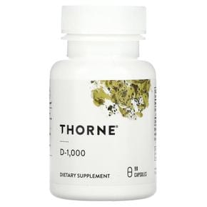 [해외직구] Thorne 쏜리서치 비타민D 1000IU 90캡슐 2팩 D-1000 90 Capsules