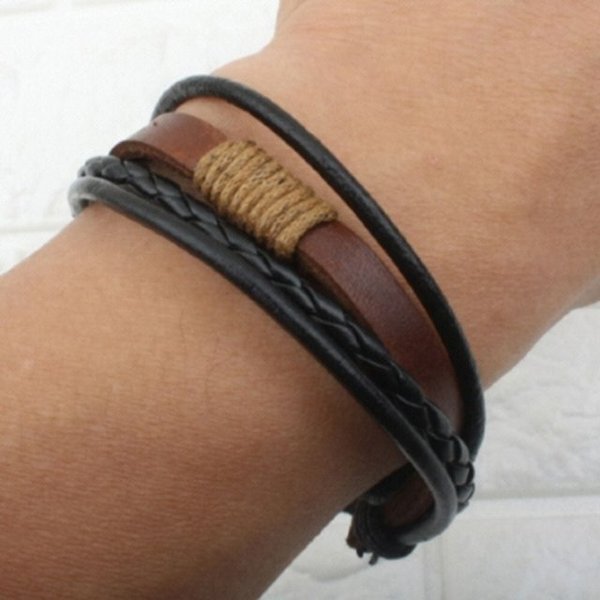 체인뱅글 패션가죽팔찌 손목끈 실 로프 브레이슬릿 (WFJ0Y8C)