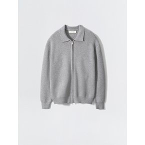 Urban Zip Knit Cardigan_Melange Grey