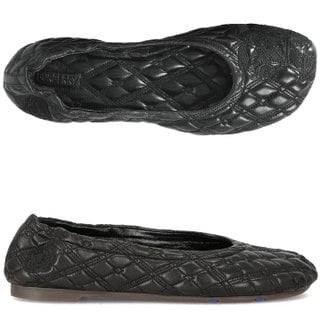 버버리 [부산점] 새들러 로고 8080383 LF SADLER BALLERINA 레더 발레리나 플랫 슈즈