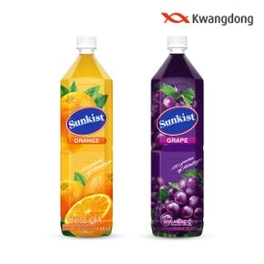 [무료배송] 썬키스트 오렌지주스 1.5L 6입+ 포도주스 1.5L 6입