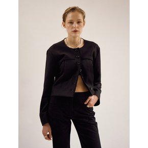 CURVE CUTTING SHORT JACKET (BLACK)