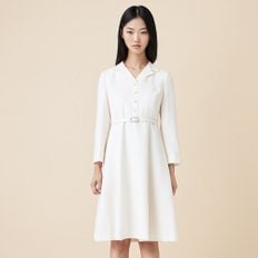 오픈카라 버튼다운 플레어 원피스 EGOPOD9800