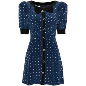 Short sleeve dress FABX3895 F4378 1944 BLUE/WHITE