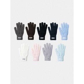 [2PACK] 클래식 소프트 리브드 핑거홀 터치 숏 장갑_9color