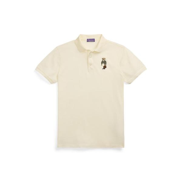 랄프 로렌 Purple Label 커스텀 슬림 폴로 베어 피케 폴로 셔츠(MNPLKNI1N820397101)