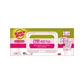 3M 스카치브라이트 간편 세정티슈 80매 -