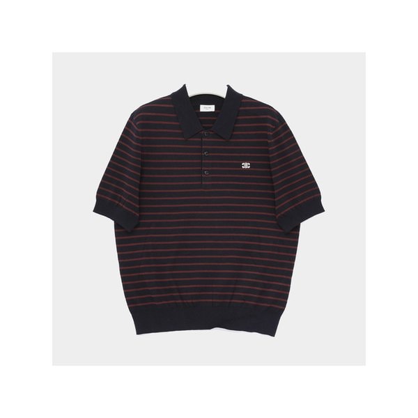 트리오페 카라 스트라이프 반팔 남성 PK니트 RY0B8367Y 07BB