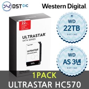 [공식판매원] WD ULTRASTAR HC570 3.5 22TB 7200RPM 1PACK HDD 하드디스크