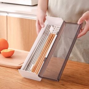 플립 뚜껑 칸막이 레트로 수저통[34709401]