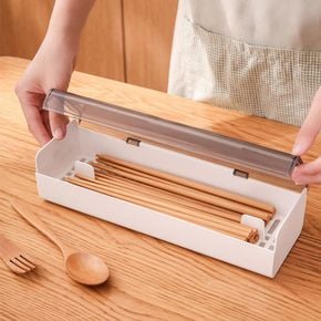 플립 뚜껑 칸막이 레트로 수저통[34709401]