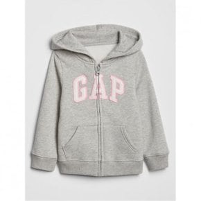 베이비갭 GAP 로고 집업 후디 후드티 헤더 그레이 7370360