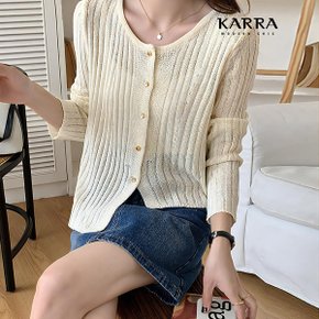 KARRA 유니크언발란스니트가디건_A4S0793