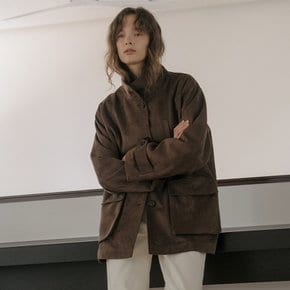 Suede utility half jacket [TIFA06JK02]_Dark brown