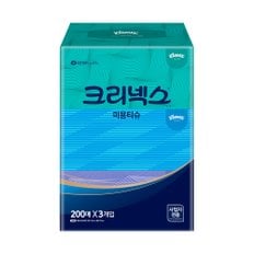 크리넥스 클래식 미용티슈 200매 3개입