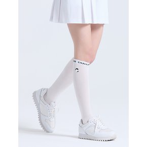 여성 메쉬 파일 조직 쿠션 니삭스 화이트