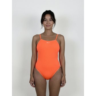 솔트 오렌지 카키 리버시블 여자 원피스 타이백 수영복