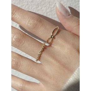 14k tied ribbon ring