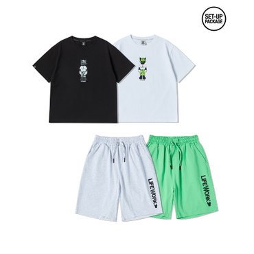 라이프워크 키즈) 트로피컬 힙독 셋업  LK252ST543